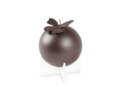 Urnencenter© RVS Urn Bolvormig Vlinder 0.4 liter - Terra Brown