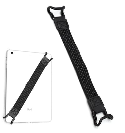 Dailygoods - Universeel, antislip, elastische band voor tablets, universele antislip houder voor tablets, tablethouder voor e-readers en tablets van 7 tot 11 inch, zwart, Zwart