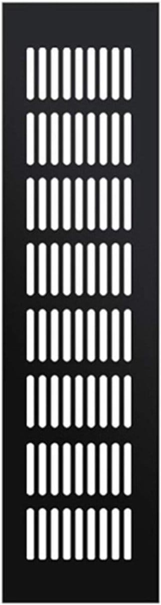 Ventilatierooster Metaal - Afdekking Ventilatie - Ventilatie Verbeteren - Aluminiumlegering - 50x400 mm - Zwart