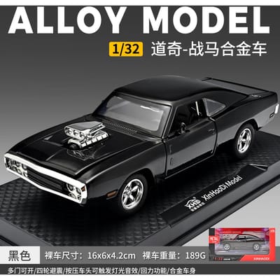 1:32 Dodge Charger 1970 Suralimentée Modifiée Muscle Car Américain Modèle Réduit en Alliage Métallique Moulé sous Pression Voiture Miniature Jouet de Vacances