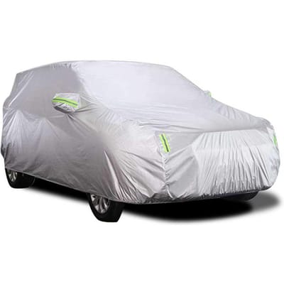 Autohoes Volledige sedanhoezen met reflecterende strip Zonnebrandcrème Bescherming Stofdicht en waterdicht UV L wit