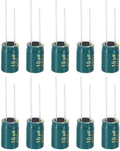 400V 10uF Elektrolytische Condensatoren, Set van 10, 10x17mm, Geschikt voor TV, LCD Monitor en Koelkast, Hoge Frequentie Aluminium Condensatoren