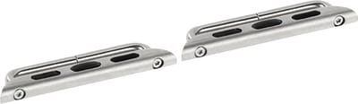 By Qubix - Metalen strap connector - Zilver - Geschikt voor Apple Watch 38mm / 40mm / 41mm / 42mm