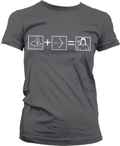 Arrow Riddle Girly T-shirt voor dames, donkergrijs