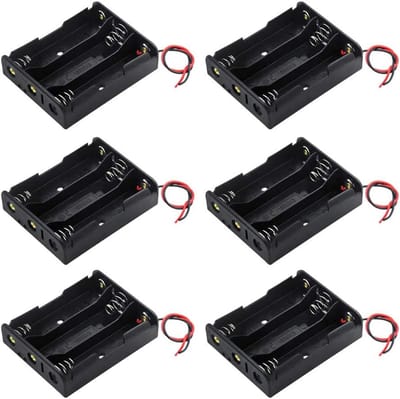 6 Stuks 3 x 3,7 V 18650 Batterijhouders met Draadverbindingen voor Elektronische Projecten