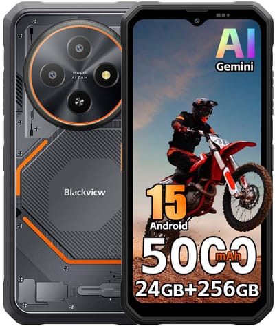 Blackview FORT 2 Robuuste smartphone - Gemini AI - 24 GB RAM - 256 GB ROM - 6,56 inch - Android 15 - IP68/IP69K Outdoor telefoon - GPS NFC - Zwart
