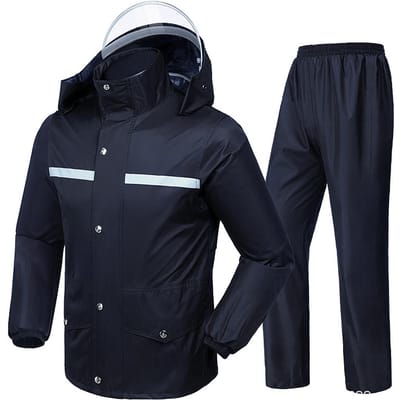 Motorfiets regenjas winddichte regenjas reflecterende waterdichte rijregenjas broek set L black