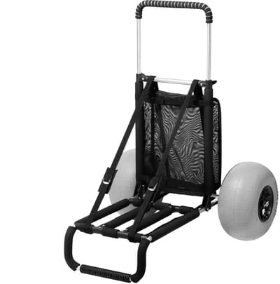 Solayne Kar - Strandkar - Strandwagen - Strandkarretje - Strandwagen - Opvouwbaar & Dikke wielen - Draagvermogen tot 75 kg