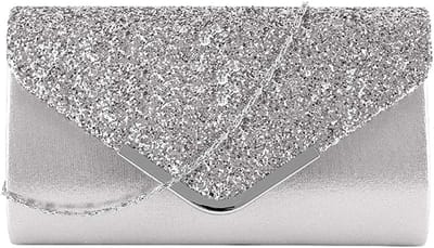 schoudertassen voor dames - clutch voor Dames - modieuze en veelzijdige avondtas - 24*5*13cm - zilver