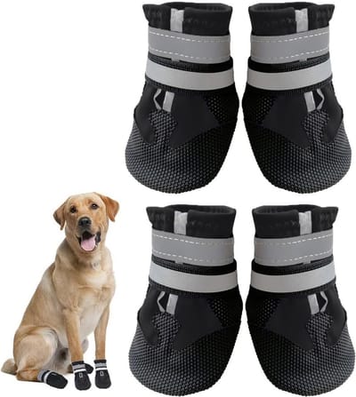 Waterdichte Hondenschoenen met Antislipzool en Reflecterende Sluiting - Pootbescherming