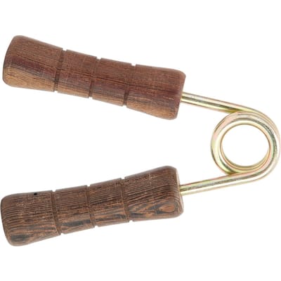 Houten Handvat Handknijper Pols Onderarm Hand Oefenaar Knijpkracht Trainer brown