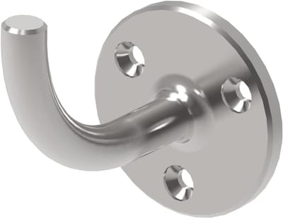 Leuninghouder lassen - Trapleuning houder - Trappen monteren - Roestvrij staal V4A - 60x5 mm - Zilver