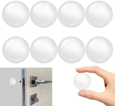 Transparante muurdeurstopper - set van 8 - 50 mm - schokabsorberend