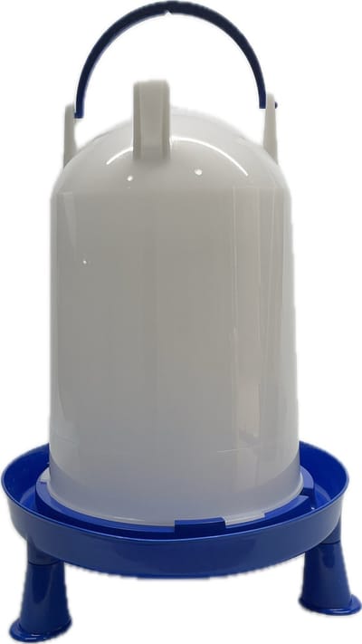 Drinkklok voor pluimvee met handvat en pootjes 7 liter