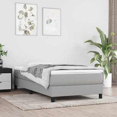 vidaXL - Pocketveringmatras - voor - kinderen - medium - 80x160 - cm - stof - lichtgrijs