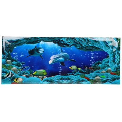 Achtergrond Poster Decoratieve Zee Wereld Schilderijen PVC Sticker Landschap voor Aquarium Vissen