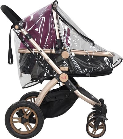 Universele regenhoes voor kinderwagen met ritssluiting - waterdicht - stofbescherming - windscherm - kinderwagenaccessoires - bescherming tegen regen - PVC materiaal