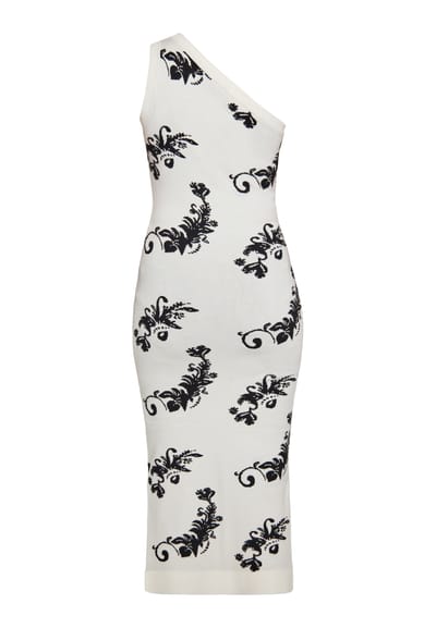 IZIA Jurk Dames wol wit zwart