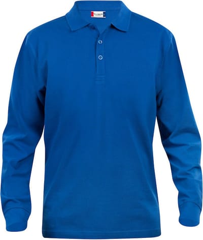 Clique Basic Polo L/S Junior 028233 - Kobalt - 110-120