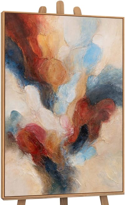 Canvas schilderij handgeschilderd music in color abstract – YS-Art Gallery – Luxe wanddecoratie voor woonkamer – Modern schilderij voor slaapkamer en hal