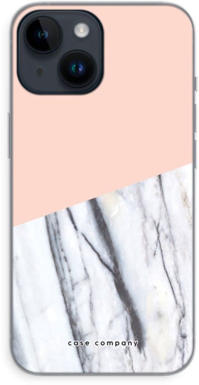 Case Company® - Hoesje geschikt voor iPhone 14 hoesje - A touch of peach - Soft Cover Telefoonhoesje - Bescherming aan alle Kanten en Schermrand