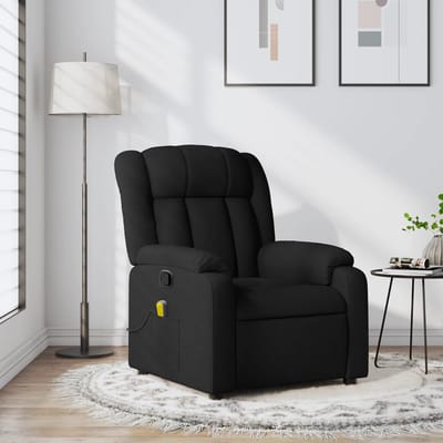 vidaXL - Massagestoel - met - zwarte - stof