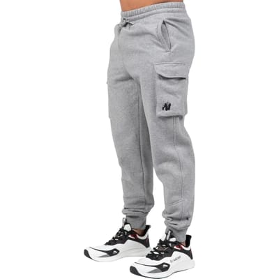 Gorilla Wear Hudson Cargo Joggingbroek -Trainingsbroek - Grijs Melange - S