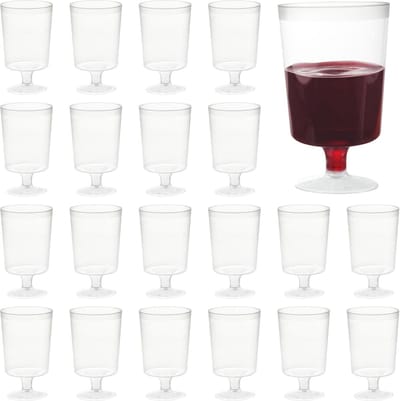 Matana – 50 Plastic Wijnglazen, 160ml – Herbruikbaar & Elegant – Voor Bruiloften, Verjaardagen & Feesten