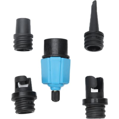 Adaptateur de pompe SUP gonflable Convertisseur de valve d'air multifonctionnel portable pour planches à pagaie Canoës Bateaux en caoutchouc Bleu bleu
