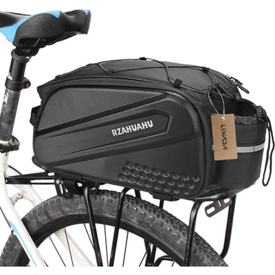 Lixada 10L multifunctionele fietsachterbanktas, waterdichte fietsendrager, kofferbakbagagetas zwart