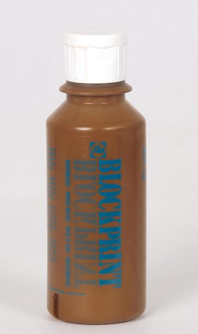 Talens Blockprint Sneldrogende Dekkende Verf - Bruin 250 ml - Veilig voor Stencillen en Blokdruktechnieken