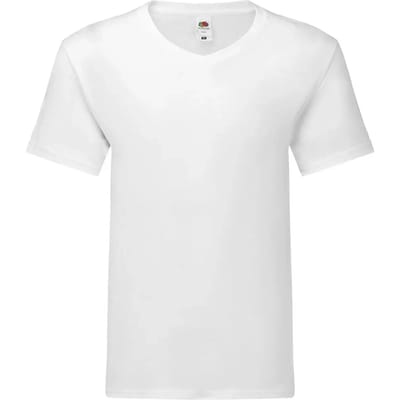 Katoenen T-shirt met v-hals Fruit of the Loom Iconic 150