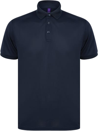 Henbury Herenpolo in gerecycleerd polyester H465 - Navy - M