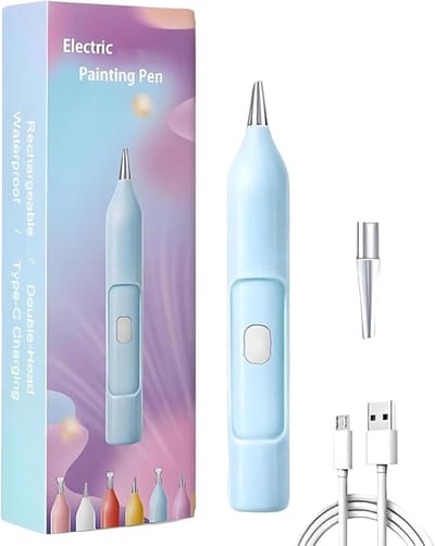 Strass Dot Pen - Steentjes Pen - Creatief Schilderen - Automatische Vacuüm Adsorptie - 15 x 25 cm - Blauw