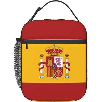 Spanje Vlag Geïsoleerde Lunchtas voor Vrouwen Kinderen Lekvrije Voedseldozen Thermische Lunchbox Tote One Size red