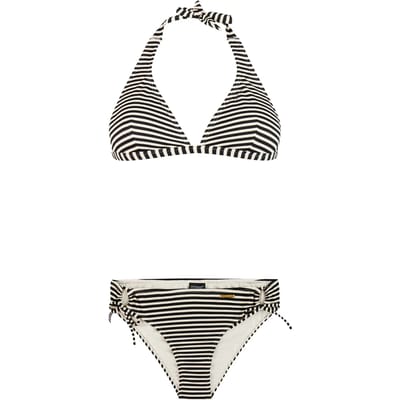Protest PRTLimo - Halter bikini set Dames - Koordsluiting - Uitneembare vulling - Medium dekking - Crème