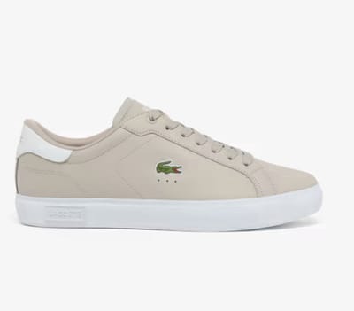 Lacoste POWERCOURT 126 1 SMA GRY/WHT Heren Sneakers - grijs-wit