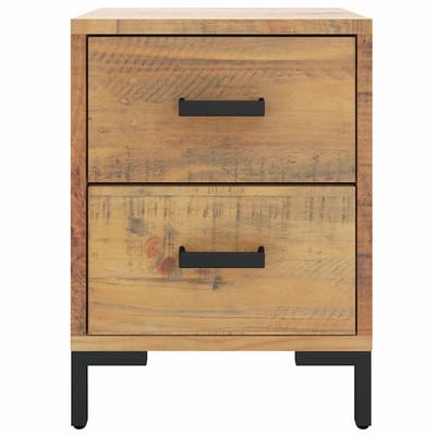 vidaXL - Nachtkastje - 36x30x45 - cm - massief - grenenhout - bruin