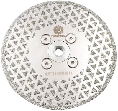 Diamantschijf 115 mm - Galvanische schijf Snijschijf - Tegels Zagen - Dubbelzijdige Diamantcoating - 115 mm - Zilver