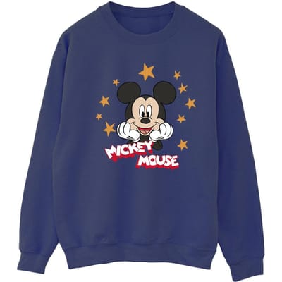 Disney Dames/Dames Mickey Mouse Sterren Sweatshirt (Marineblauw)
