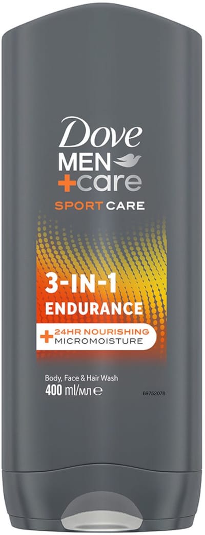 Dove - Shower Gel - 3-in-1 - Men Care Sport Care Endurance - Verfrissend en energiek - 250 ml