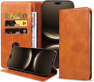 Geschikt voor Huawei Nova 14 Ultra Telefoonhoesje Kunstleer met Magnetische sluiting en Pasjeshouder Bookcase met Klepje - Walletcase with Cardslot - Bruin - Smartphonica geschikt voor Huawei Nova 14 Ultra