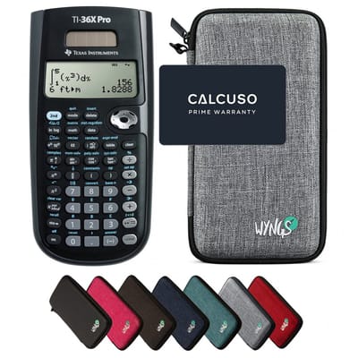 TI-36X Pro MultiView incl. WYNGS Beschermhoes Lichtgrijs - Wetenschappelijke Rekenmachine - Basis Pakket