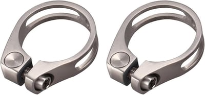 Zadelpenklem Set - Fiets Zitbuis - Fiets Reparatie - Titaniumlegering Materiaal - 31.8 mm - Zilverkleurig