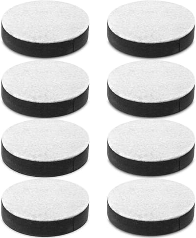 Dailygoods- Meubelvoeten 15 mm Hoogte - Zelfklevende Ronde Verhogers - Koolstofstaal - Antislip Pad - 8 Stuks - Geschikt voor Licht Gebruik - Meubelverhogers