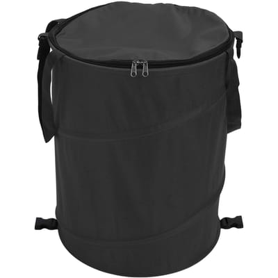 Poubelle de Camping Grande Capacité Portable Multifonctionnelle Tissu Oxford 600D Pop-Up Utilitaire noir