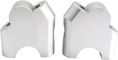 Stuurverhoger Motorfiets - Stuur Riser Clamp - Comfortabeler Rijden - Verstelbare Hoek - One Size - Zilver