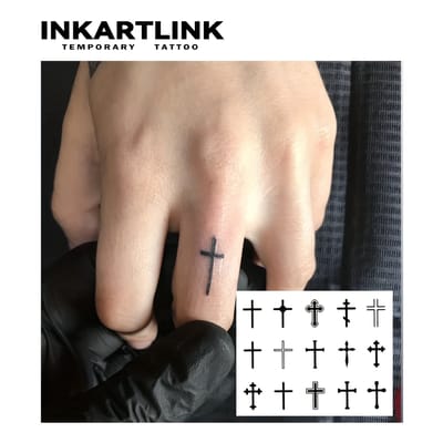 VANDAAG VERZONDEN - Tattoo Stickers Kruis - 15 Stuks - 2cm - Christelijk - Bijbel - Jezus
