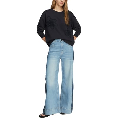 Comma  Sweatshirts Marine Size: 38 | Long-Sleeved Tops Outlet | Dames | Blauw