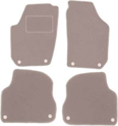 Beige veloursmatten voor: Skoda Fabia II hatchback, stationwagen (2007-2014)